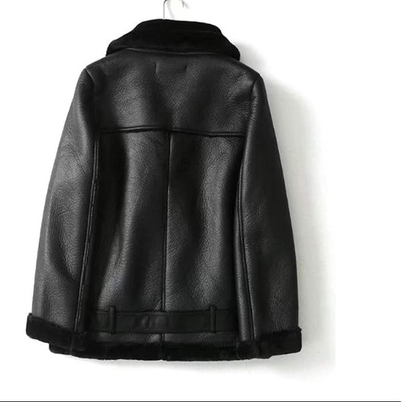 BRAND NEW (without tags) Faux Shearing Moto Jacket - Picture 5 of 7